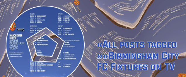 Birmingham city fixtures